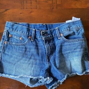 Levi denim cut off shorts